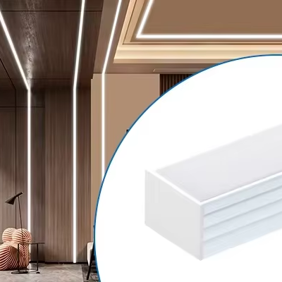LED Strip U Channel Diffuser Aluminum Low Profile Strip Light DC12V 24V COB Drywall LED Light Strip Channel for Ceiling Wall