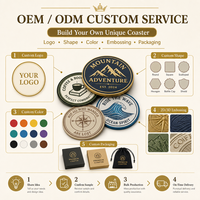 Sous-verre promotionnel personnalisé en PVC souple, imperméable, rond, gaufré, style classique, logo de marque 2D 3D, tapis à boisson