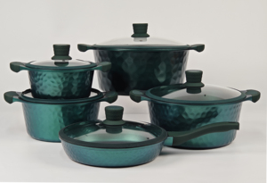 Ensemble de casseroles et poêles modernes et durables <span class=keywords><strong>en</strong></span> marbre, pierre de riz médicale, granit, métal, aluminium moulé sous pression, antiadhésif, <span class=keywords><strong>en</strong></span> céramique - Product Image 3