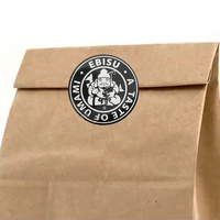 Rouleau d'étiquette de sac en papier kraft de qualité alimentaire écologique personnalisé à emporter autocollant de sceau de sécurité d'emballage pour boîte de sac de livraison de restauration rapide