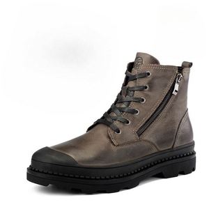 Nouvelles bottes montantes pour hommes automne-hiver - Style britannique vintage, finition vieillie, grande taille, semelle plateforme et chaudes - Product Image 3