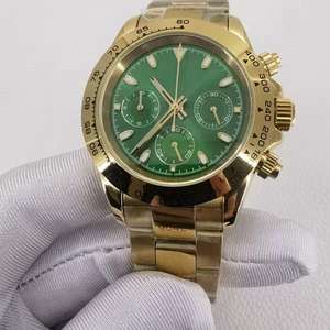 Reloj Mecánico de Lujo con Movimiento 4130, Esfera de 40 mm de Diámetro, Caja de Oro Grueso Electrochapado - Product Image 1