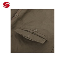 Kunden spezifische olivgrüne Vintage Deutschland Baumwolle Leinwand Material Jacke Parka