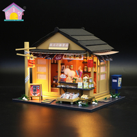 Usine de Guangzhou Hongda M914 Souvenirs d'automne Miniatures de magasin d'alimentation Maison de poupée en bois Kit de maison de poupée à faire soi-même