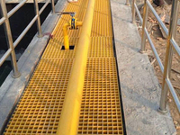 Vente en gros directe de panneaux et clips de grille en PRV (fibre de verre phénolique) durables, antidérapants et drainants pour plateformes de travail