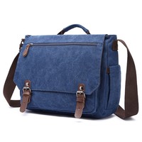 Sac messager grand format en toile cirée vintage, personnalisable pour marque, sac à documents, sac à bandoulière simple et grand, porte-documents professionnel pour hommes, vente en gros