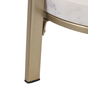 Tavolino da cocktail in marmo con struttura in metallo dorato, tavolino rotondo per soggiorno o camera da letto. - Product Image 6
