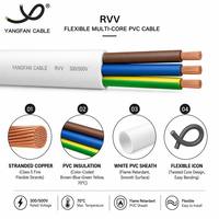 Kabel Cu/PVC/PVC, Konduktor Tembaga Murni, Kabel Fleksibel Berisolasi PVC, Ukuran 1mm² 1.5mm² 2.5mm² 4mm²