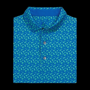 Chemises de golf pour hommes à manches courtes, respirantes, en polyester et élasthanne, avec logo OEM imprimé, performance décontractée et athlétique - Product Image 2