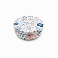 Boîte en métal ronde personnalisée à motif floral 108x45mm, conteneur en fer blanc de qualité alimentaire pour emballage de bonbons et cadeaux, vente en gros