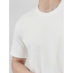 T-shirt en coton à col rond solide pour hommes T-shirt de confort Produit en vrac fait à la main personnalisé - Product Image 2