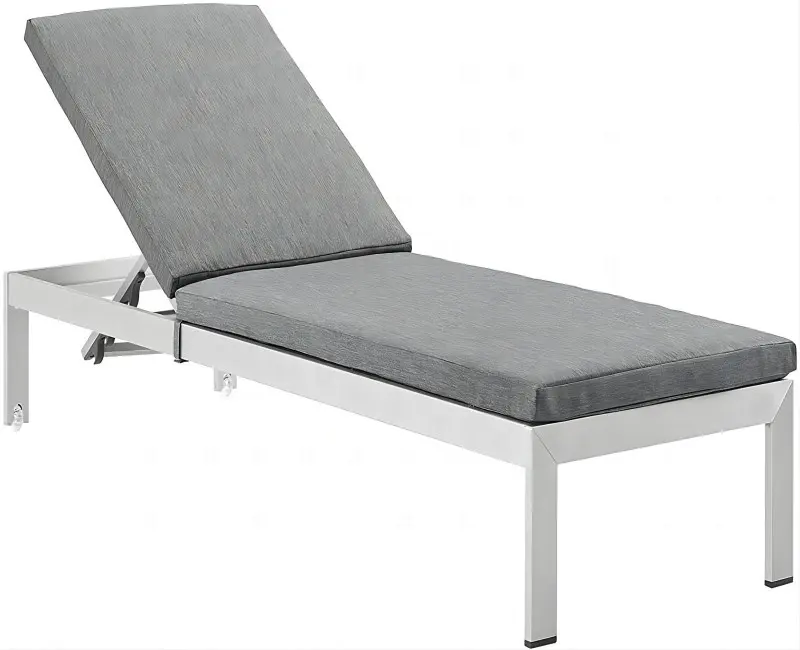 Kolam Renang Chaise Lounge Aluminium Furnitur Luar Ruangan Kursi Berjemur Lipat Pantai Kursi Malas