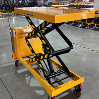 Chariot élévateur à ciseaux électrique mobile à batterie avec bras de levage stable pour atelier d'usine