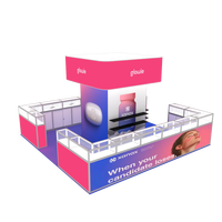 Stand d'exposition modulaire 20x20 pieds en aluminium SEG rétroéclairé pour salon professionnel avec tour de rangement