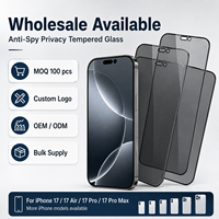 Protection d'écran en verre trempé anti-espion, design anti-regard indiscret, dureté 9H, ultra-fin 0,33 mm, compatible avec tous les modèles 12 Pro Pro Pro Max