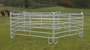 Paneles de valla portátiles para <span class=keywords><strong>caballos</strong></span> y ganado de fábrica directa, corral de madera tratado térmicamente para granjas, duradero y móvil - Product Image 4