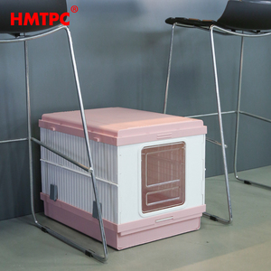 บ้านแมวแบบพับได้สำหรับในร่ม/กลางแจ้งระบายอากาศได้ดีกรงสัตว์เลี้ยงลายทางสไตล์แฟชั่นสำหรับแมวสุนัข - Product Image 3