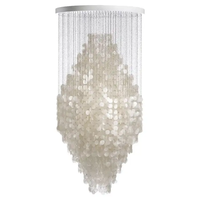 Lustre Moderne Américain Élégant en Forme de Coquillage, Hauteur 200 cm, à Intensité Variable, pour Escaliers, Salon, Hall d'Entrée