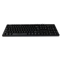 Clavier de bureau ergonomique optique noir à 104 touches, pleine taille, étanche, filaire USB 2.0, Plug and Play, en plastique, vente en gros d'usine, nouveau