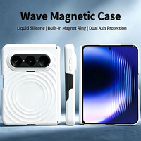 Anti-kras rimpelstructuur ingebouwde magnetische ring dubbele scharnierbescherming volledige bescherming valbestendige hoes voor Huawei Pura X Max