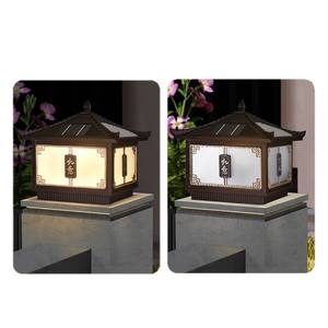 Solar Pillar <b>Lamp</b> Outdoor Waterproof Lighting New Rural Antique Gate Courtyard Villa Fence Pillar <b>Lamp</b> - Product Image 5