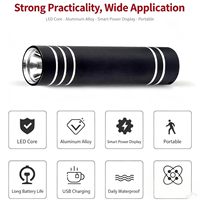 Senter mini, portabel, penerangan mobile yang kuat; Senter isi ulang; Senter untuk hiking; Senter dari bahan paduan aluminium.