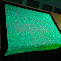 Nappe de table en fibre optique LED RGB lumineuse avec télécommande, légère, pour robes, fêtes, festivals, Noël