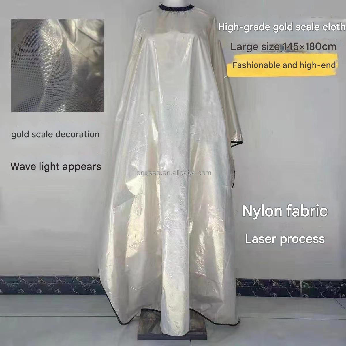 Tissu en nylon à écailles dorées de haute qualité avec technologie laser