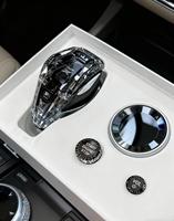 Pommeau de levier de vitesse de voiture ergonomique universel en ABS avec logo personnalisé, lumière LED RVB TAOYILE pour Mercedes Benz BMW pour Infiniti pour