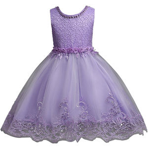 Gaun malam Prom anak perempuan putri mutiara berkilau musim panas gaun bunga gaun ulang tahun anak perempuan pesta pernikahan putih untuk <span class=keywords><strong>2</strong></span> tahun - Product Image 2