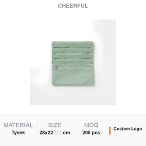 Organisateur de câbles Tyvek, pochette pour gadgets enroulable, imperméable, résistante aux déchirures, logo personnalisé, cadeau d'entreprise, couleur et taille personnalisées disponibles - Product Image 1