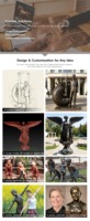 Sculpture YOUFINE en bronze grandeur nature d'un homme grimpeur, statue d'athlète sportif moderne pour projet d'art public sur façade de bâtiment urbain