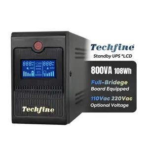 Techfine108whスタンバイオフラインUPSバックアップ電源800va110Vまたは220V (バッテリー付き)