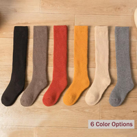 Chaussettes ultra épaisses pour femmes, 10 % laine, hauteur genou, avec logo personnalisé, leggings chauds en cachemire pour filles, chaussettes thermiques d'hiver pour mollets, chaussettes longues