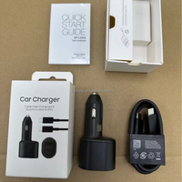 Adaptateur de chargeur Type-C 45W, chargeur de voiture avec câble 5A, chargeur USB C super rapide pour Samsung S23 S24Ultra S25
