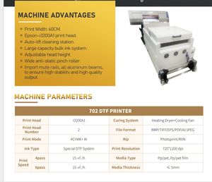 طابعة نقل حراري DTF مباشرة على الفيلم عالية السرعة تشمل رأسين I3200 مزدوجين - Product Image 6