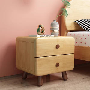 <strong>Mini</strong> Solid Wood Night Table Equipped with <strong>Drawers</strong> - Product Image 1