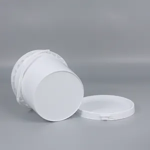 Seau en plastique de qualité alimentaire de 1l 2,5 l 2l 3l 4l 5l 10l 18l 20l Seau en plastique de 5 gallons avec poignée et couvercle