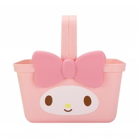 Panier en plastique PP personnalisé pour filles, motif dessin animé Labubu Monster Kid, panier de rangement DIY en plastique au design mignon avec poignée