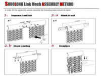 Rideaux à double crochet en aluminium personnalisables en couleur pour la décoration intérieure et extérieure, rideaux de porte, façades murales