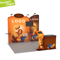 Vente en gros de kiosque d'exposition modulaire portable avec logo personnalisé, salle en direct et exposition commerciale avec cadre en aluminium pour la publicité