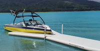 Bateau gonflable commercial en drop stitch, quai gonflable pour jet ski, quai gonflable en forme de Y pour événements