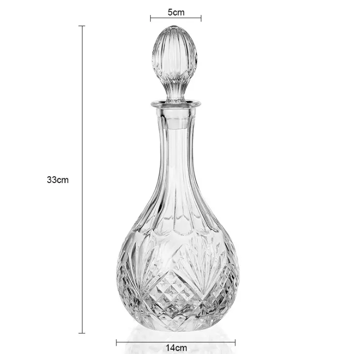 ワインボトル高級クリスタルウイスキーデカンター新デザイン