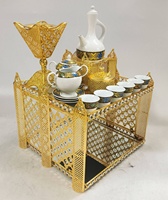 Set Cangkir Teh Kaca Emas Terbaru 2026, Hadiah, Teknik Arab, Set Meja Kopi