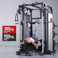 Machine Smith multifonctionnelle, rack à squats de style portique commercial, banc de musculation polyvalent pour la maison