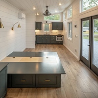 Maison conteneur préfabriquée, maison mobile 20 pieds, caravanes de voyage CE pour le glamping, les attractions touristiques et l'hébergement haut de gamme
