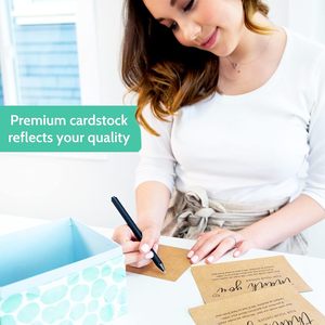 Tarjeta de Agradecimiento de Papel Kraft para Comercio Electrónico a Precio de Mayoreo, Tarjeta de Agradecimiento Personalizada para Negocios - Product Image 2