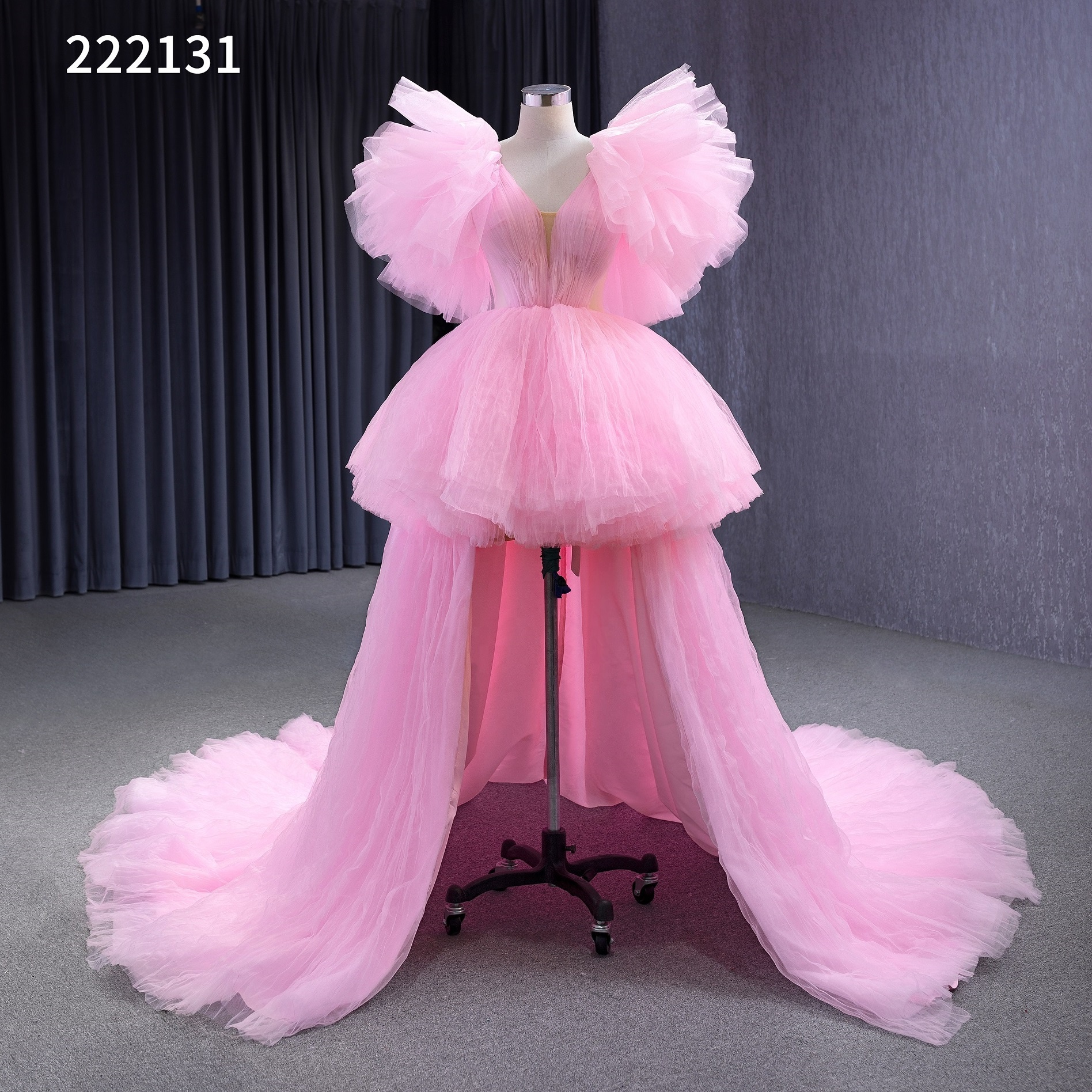 Sexy Girls Pink Short Front Long Back Dress with Ruffles & Pleating for  Teen Parties | Stylish Prom Dress for Women