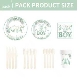 ชุดอุปกรณ์ตกแต่งงานเลี้ยงเปิดเผยเพศลูกน้อย DAMAI สำหรับทีมเด็กชาย จานกระดาษ ผ้าเช็ดปาก ของใช้บนโต๊ะอาหารแบบใช้แล้วทิ้งสำหรับงานเลี้ยงฉลองทารก สำหรับแขก 8 ท่าน - Product Image 6