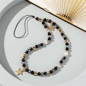 Chaîne de téléphone portable en acrylique tendance avec pendentif étoile, cordon perlé pour téléphone, lanière de suspension pour femme, <span class=keywords><strong>bijoux</strong></span> pour iPhone 18 - Product Image 4